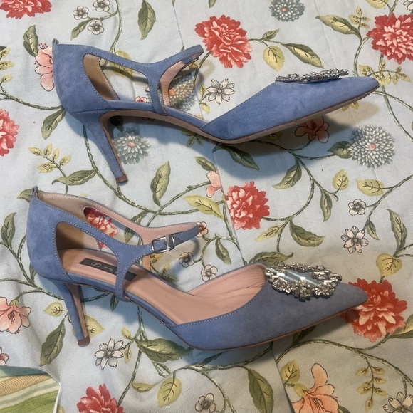 SJP Abute Blue Rhinestone Heels - Picture 2 of 15